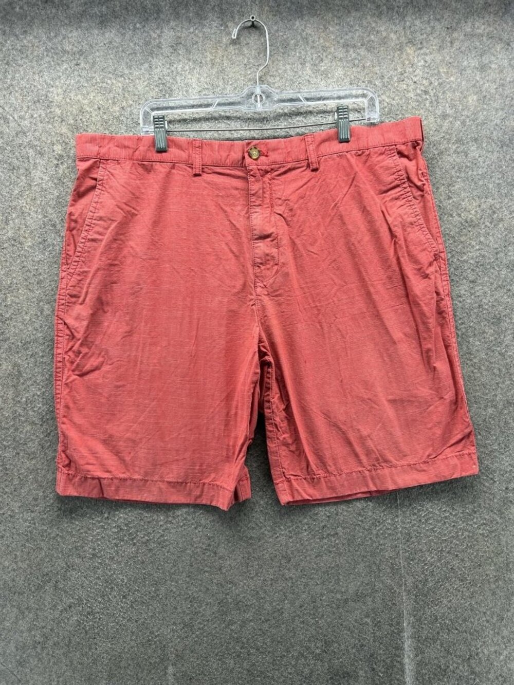 Tommy Hilfiger Shorts Mens 40 Red Chino Flat Front Cotton Canvas Casual Summer